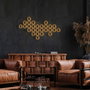 Opviq Lámpara de Pared de Metal Dorado